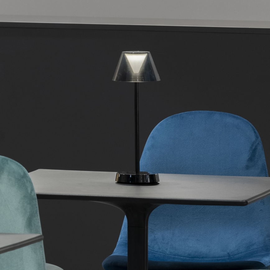 Ideal Lux - LED Dæmpbar Touchlampe LOLITA LED/2,8W/5V 2200 mAh IP54 sort