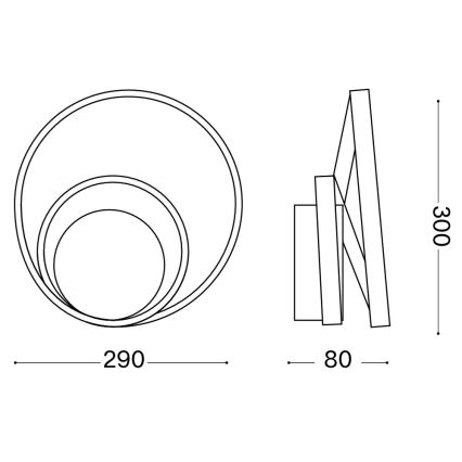 Ideal Lux - LED-dæmpbar væglampe OZ LED/28W/230V CRI 90 hvid