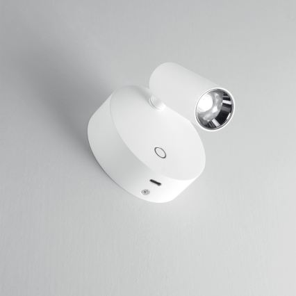 Ideal Lux - Dæmpbar berøringsbetjent vægspot ELF LED/3W/230V CRI 95 hvid