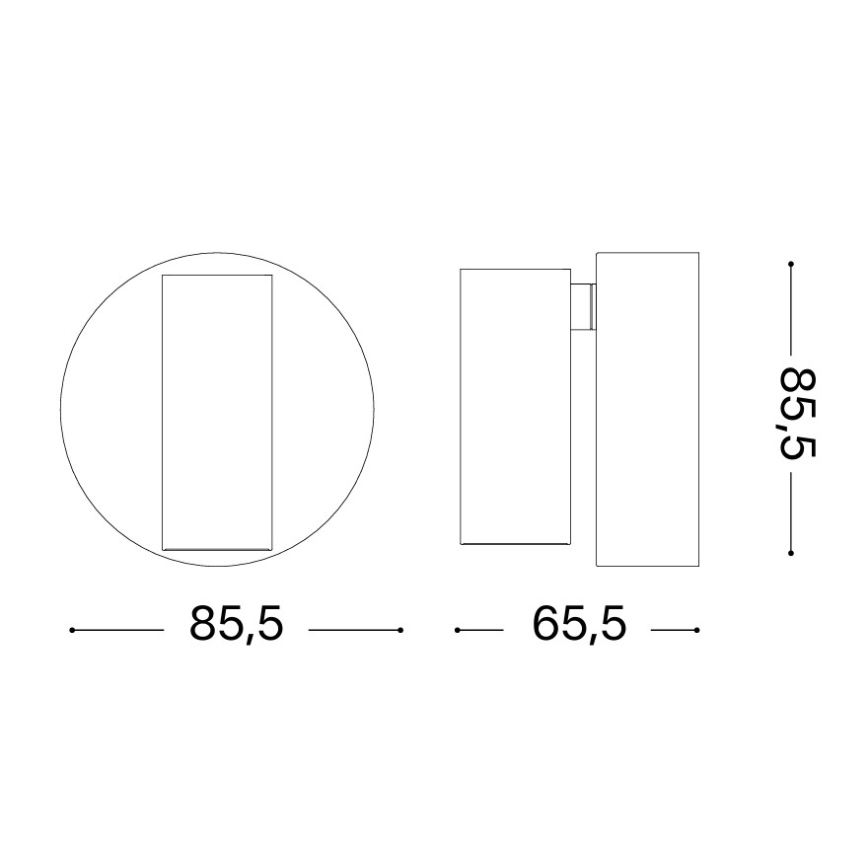 Ideal Lux - Dæmpbar berøringsbetjent vægspot ELF LED/3W/230V CRI 95 hvid