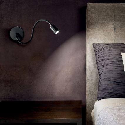 Ideal Lux - LED Fleksibel læselampe FOCUS LED/4W/230V CRI 90 sort