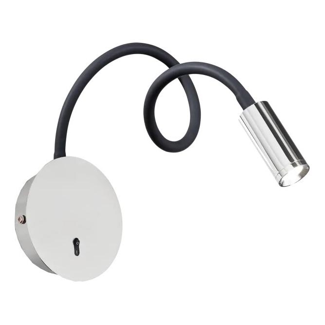 Ideal Lux - LED Fleksibel lille lampe FOCUS LED/3,5W/230V CRI 90 grå/skinnende krom