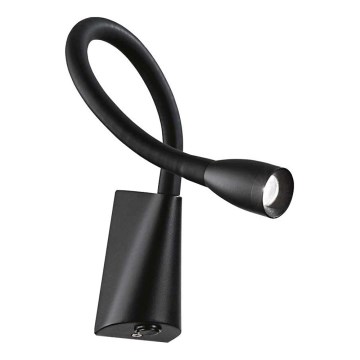 Ideal Lux - LED Fleksibel lille lampe GOOSE LED/3W/230V CRI 90 sort