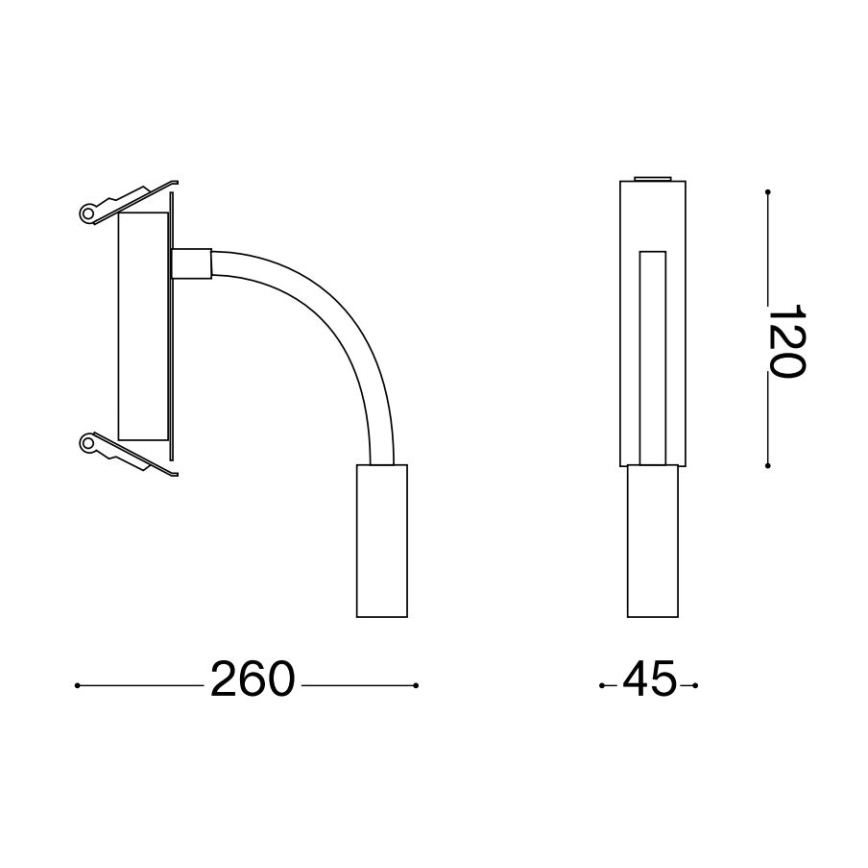 Ideal Lux - LED Fleksibel lille lampe IO LED/3W/230V CRI 90 hvid