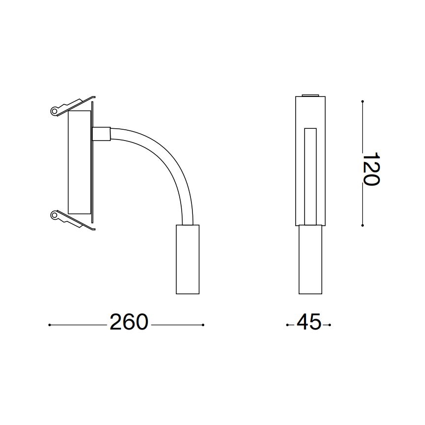 Ideal Lux - LED Fleksibel lille lampe IO LED/3W/230V CRI 90 sort