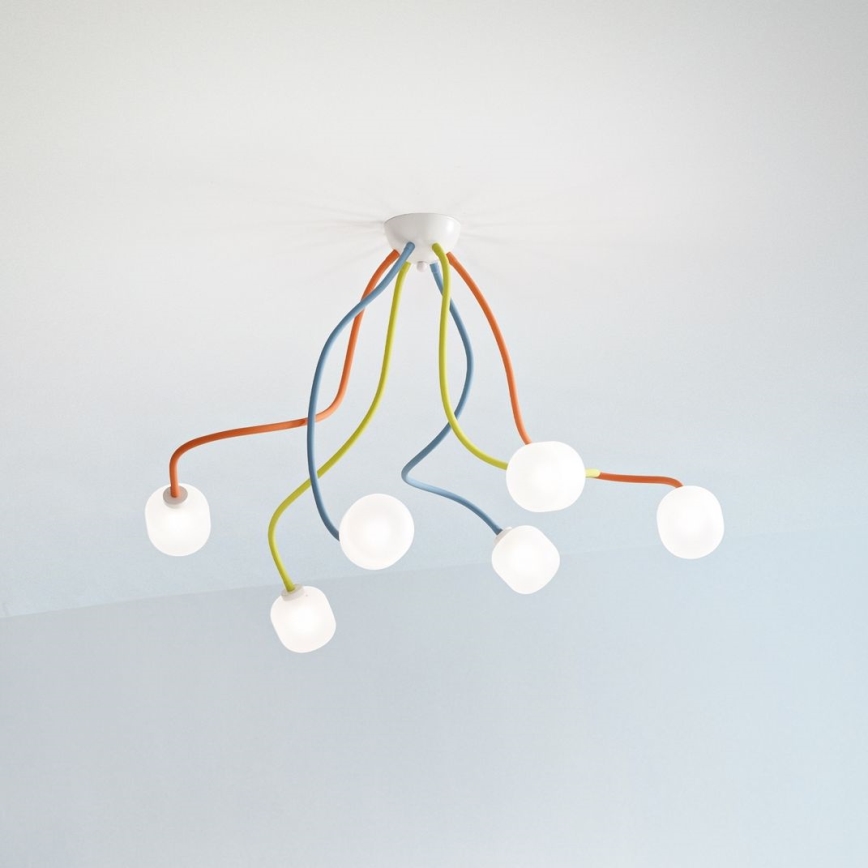 Ideal Lux - LED Fleksibel Loftlampe OCTOPUS 6xG9/3W/230V farverig