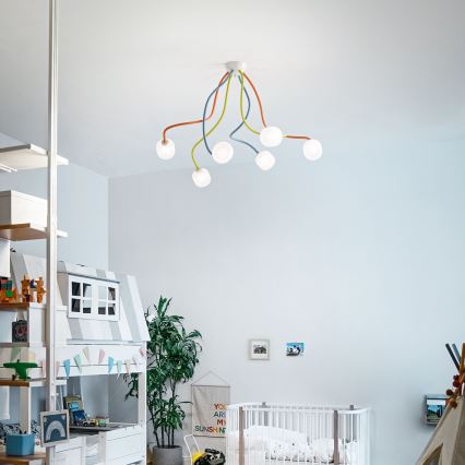 Ideal Lux - LED Fleksibel Loftlampe OCTOPUS 6xG9/3W/230V farverig