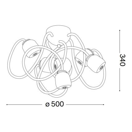 Ideal Lux - LED Fleksibel Loftlampe OCTOPUS 6xG9/3W/230V farverig