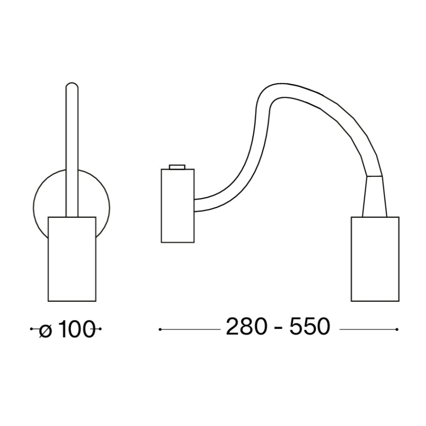 Ideal Lux - LED fleksibel læselampe FOCUS LED/4W/230V CRI 90 blank krom