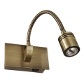 Ideal Lux - LED fleksibel væglampe DYNAMO LED/3,5W/230V CRI 90 bronzefarvet