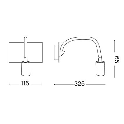 Ideal Lux - LED fleksibel væglampe DYNAMO LED/3,5W/230V CRI 90 bronzefarvet