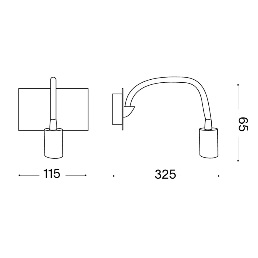 Ideal Lux - LED fleksibel væglampe DYNAMO LED/3,5W/230V CRI 90 bronzefarvet