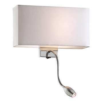 Ideal Lux - LED Fleksibel væglampe HOTEL 1xE27/60W + LED/1,5W/230V