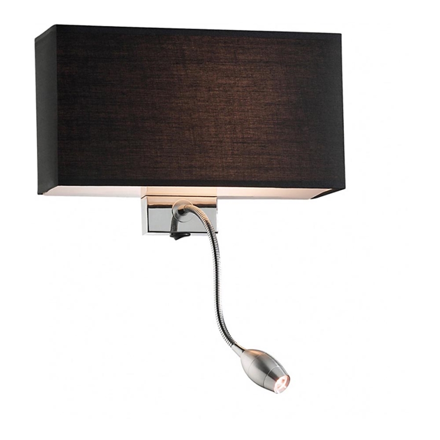 Ideal Lux - LED Fleksibel væglampe HOTEL 1xE27/60W + LED/1,5W/230V
