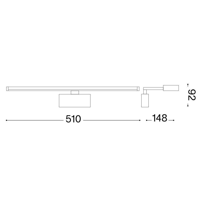Ideal Lux - LED gallerilampe ALMA LED/12,5W/230V 51 cm CRI 90 skinnende krom