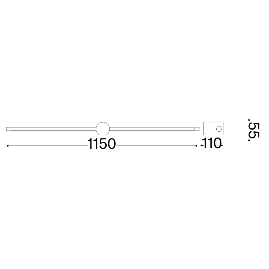Ideal Lux - LED gallerilampe FILO LED/16W/230V 115 cm CRI 90 sort