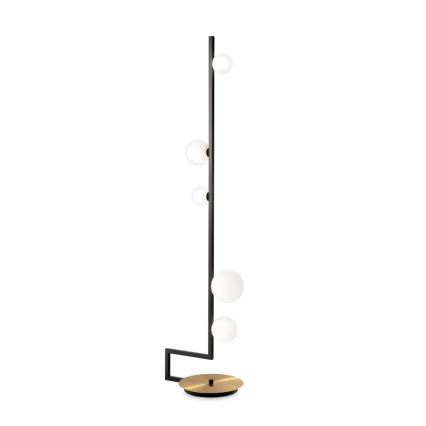 Ideal Lux - LED gulvlampe BIRDS 5xG9/3W/230V sort/guldfarvet