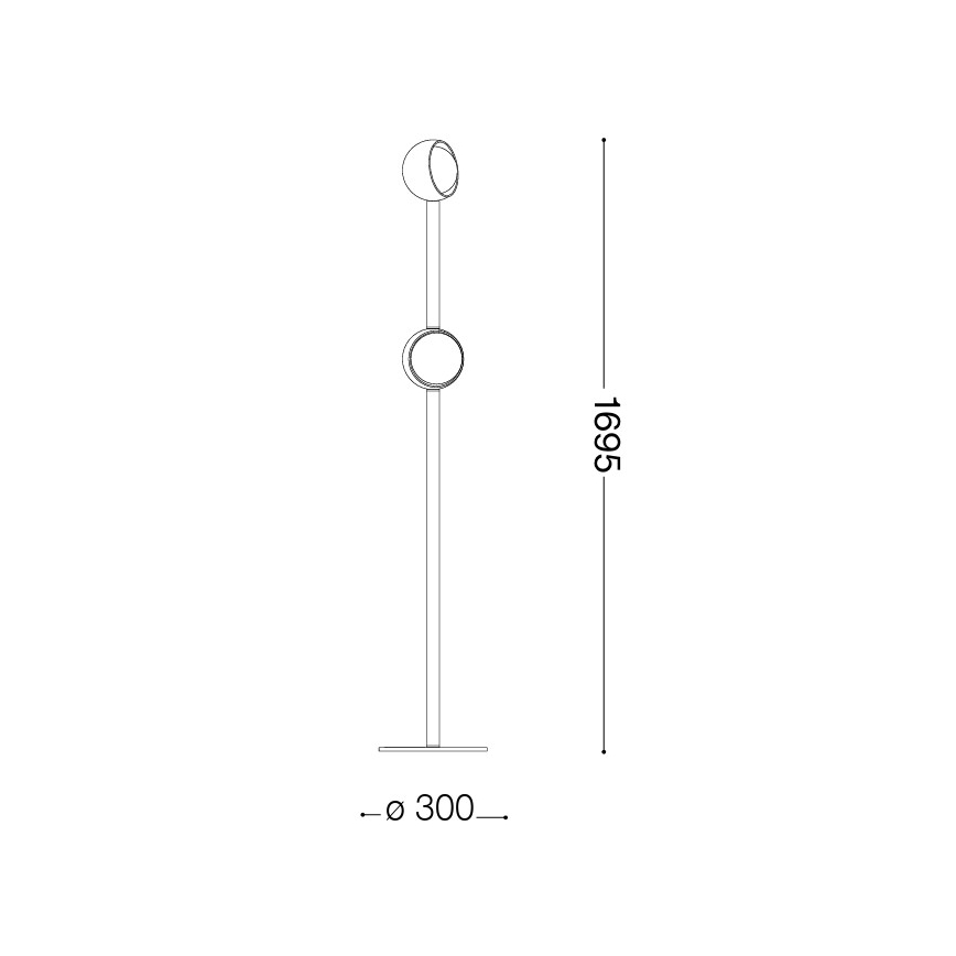 Ideal Lux - LED-gulvlampe BLOOM 2xLED/5,5W/230V CRI 90 guld/røget beige