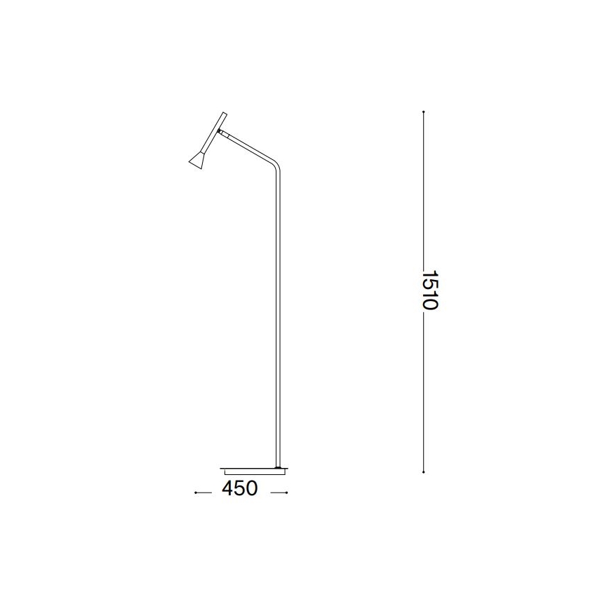 Ideal Lux - LED gulvlampe DIESIS LED/4,5W/230V CRI 95 guldfarvet