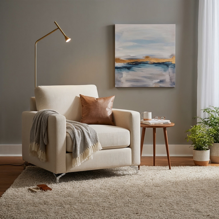 Ideal Lux - LED gulvlampe DIESIS LED/4,5W/230V CRI 95 guldfarvet