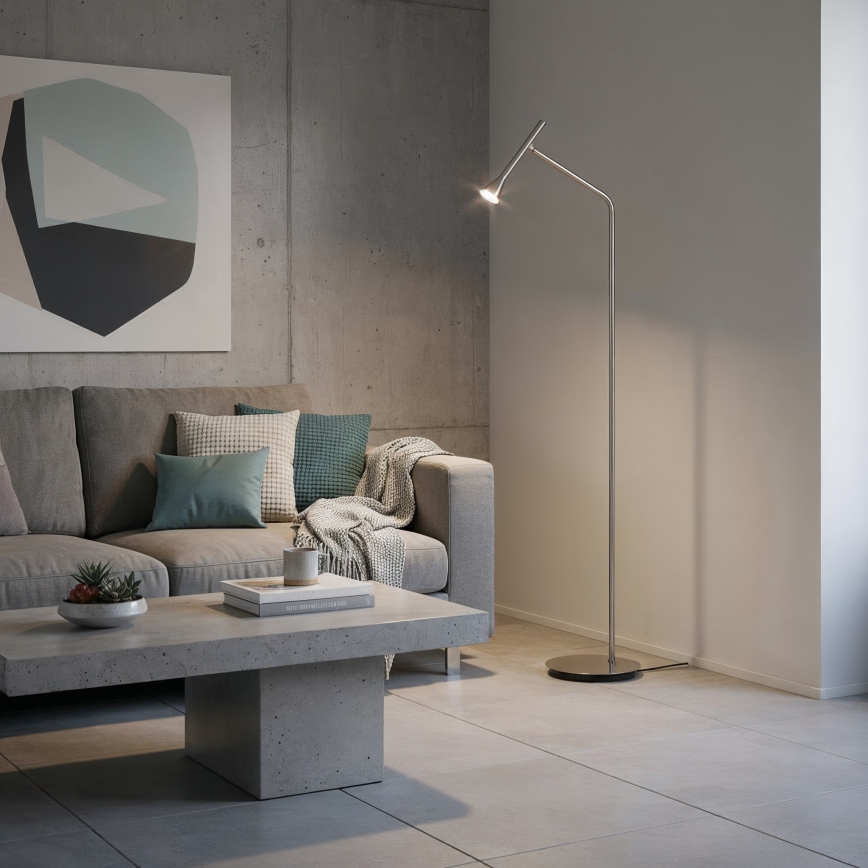 Ideal Lux - LED gulvlampe DIESIS LED/4,5W/230V CRI 95 mat krom