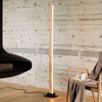 Ideal Lux - LED gulvlampe dæmpbar CRAFT LED/26W/230V CRI 90 bøg