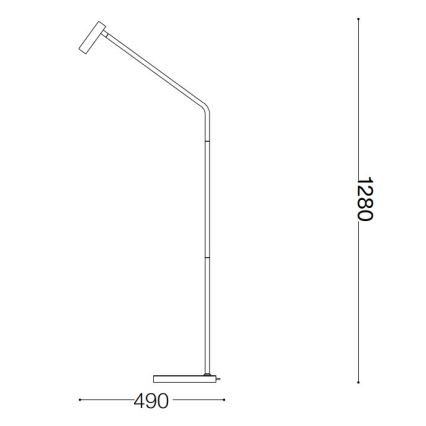 Ideal Lux - LED gulvlampe EASY LED/3,5W/230V CRI 90 hvid