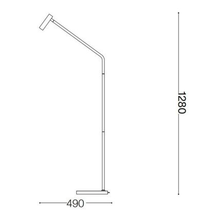 Ideal Lux - LED gulvlampe EASY LED/3,5W/230V CRI 90 sort