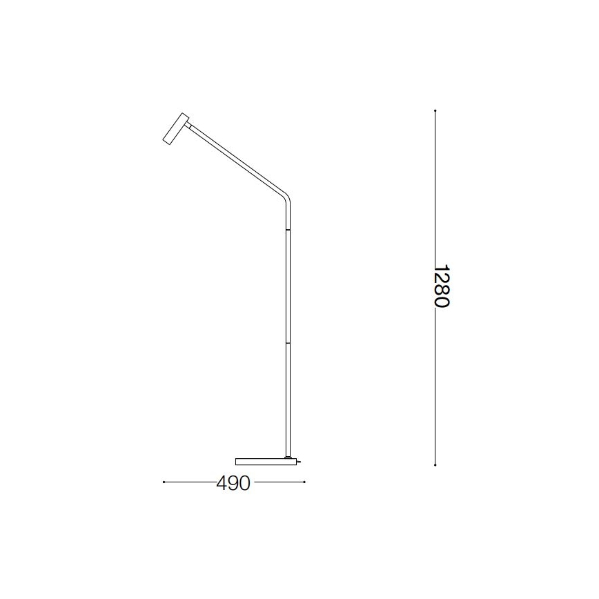 Ideal Lux - LED gulvlampe EASY LED/3,5W/230V CRI 90 sort