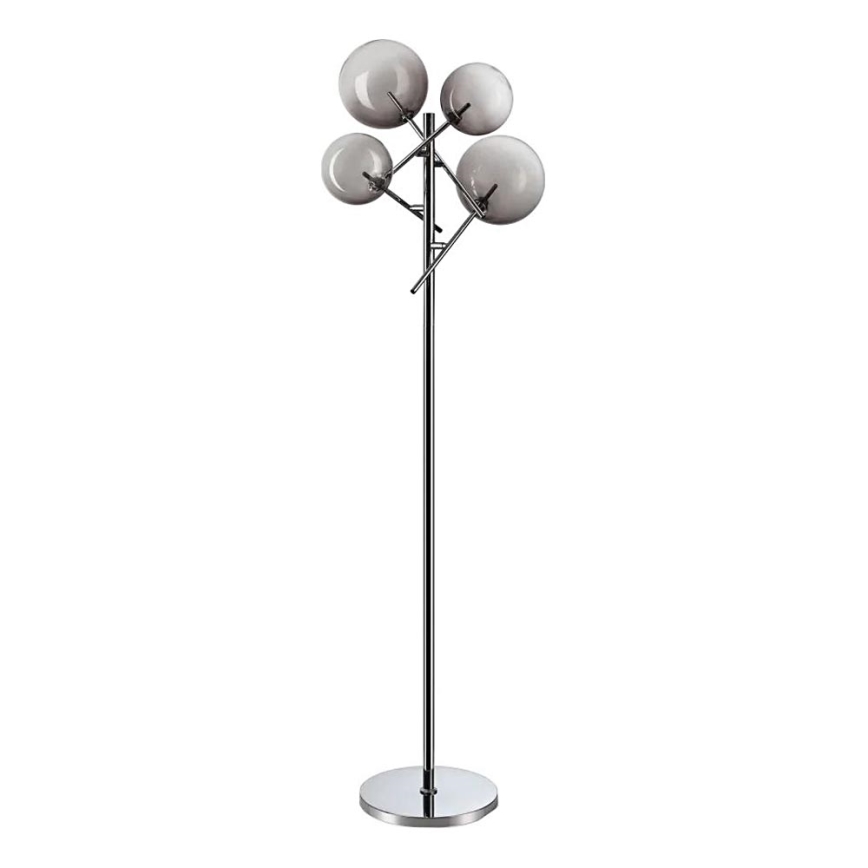 Ideal Lux - LED gulvlampe EQUINOXE 4xG4/2W/230V skinnende krom/røget