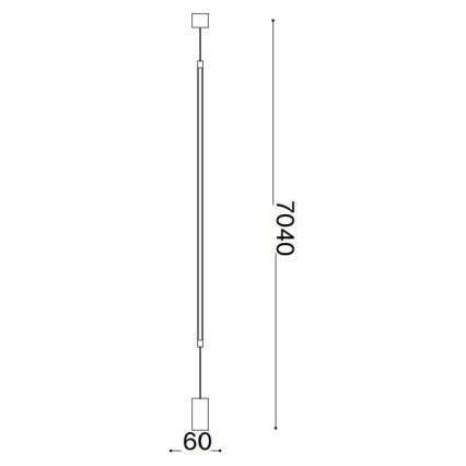 Ideal Lux - LED gulvlampe FILO LED/14W/230V 3000K CRI 90 hvid