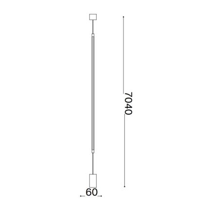 Ideal Lux - LED gulvlampe FILO LED/14W/230V 3000K CRI 90 sort