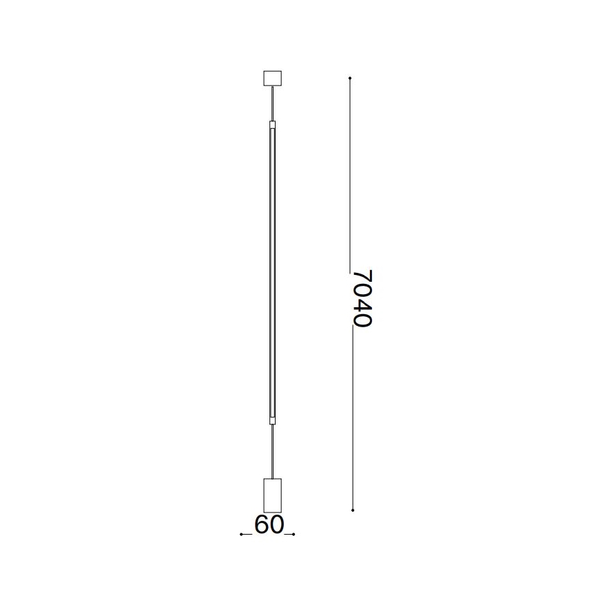 Ideal Lux - LED gulvlampe FILO LED/14W/230V 3000K CRI 90 sort