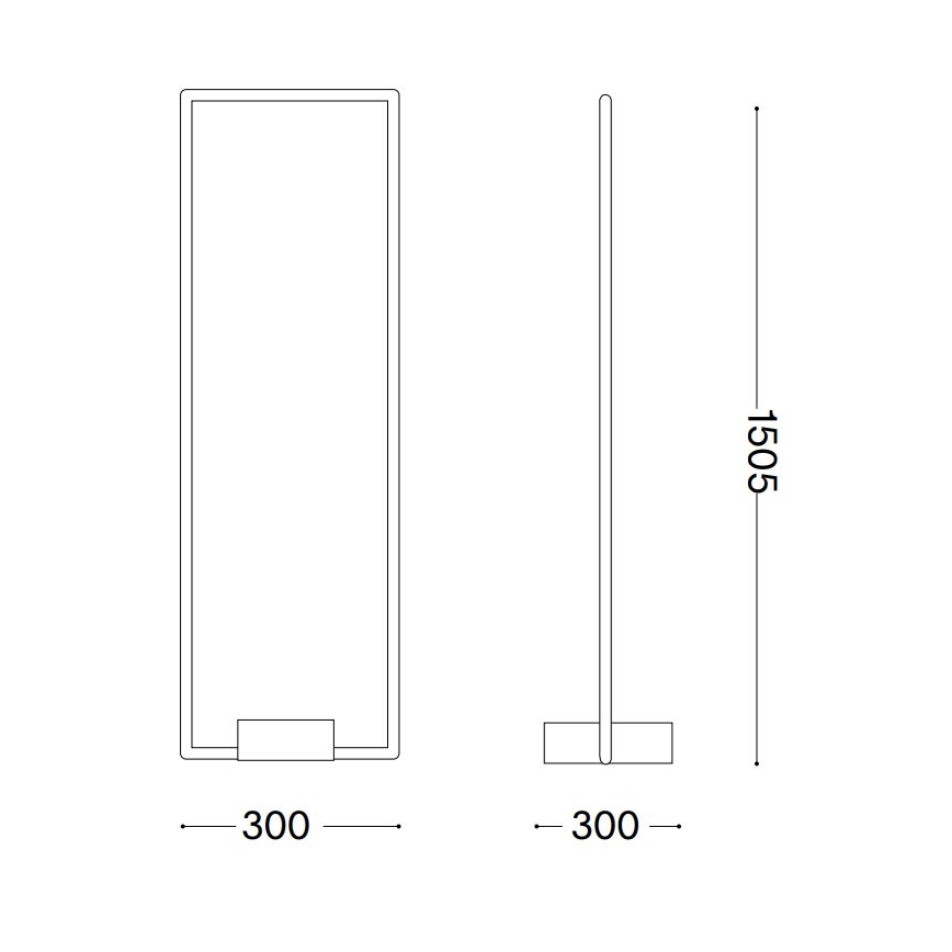 Ideal Lux - LED gulvlampe FRAME LED/30W/230V sort