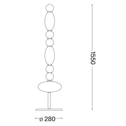 Ideal Lux - LED gulvlampe LUMIERE LED/58W/230V