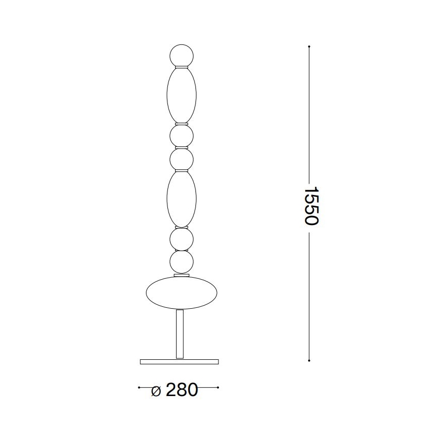 Ideal Lux - LED gulvlampe LUMIERE LED/58W/230V