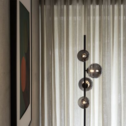 Ideal Lux - LED gulvlampe PERLAGE 4xG9/3W/230V sort/røget
