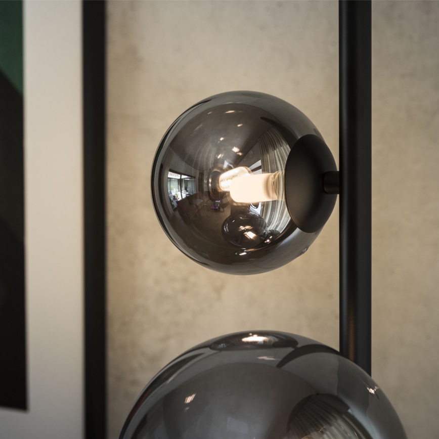 Ideal Lux - LED gulvlampe PERLAGE 4xG9/3W/230V sort/røget