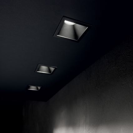 Ideal Lux - LED indbygningsspot GAME TRIM LED/11W/230V 3000K CRI 90 8,4x8,4 cm IP40 sort