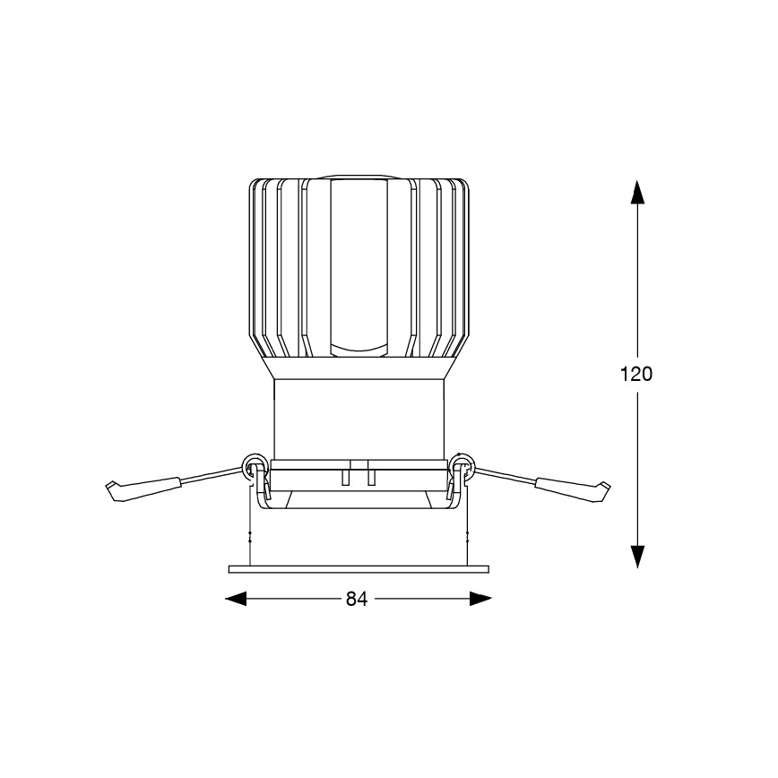 Ideal Lux - LED indbygningsspot GAME TRIM LED/11W/230V 3000K CRI 90 8,4x8,4 cm IP40 hvid