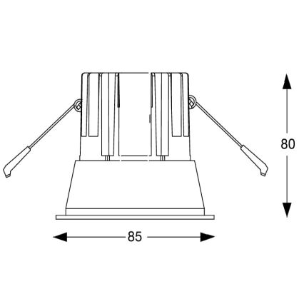 Ideal Lux - LED indbygningsspot GAME TRIM LED/11W/230V 3000K CRI 90 Ø 8,5 cm IP40 guld/hvid