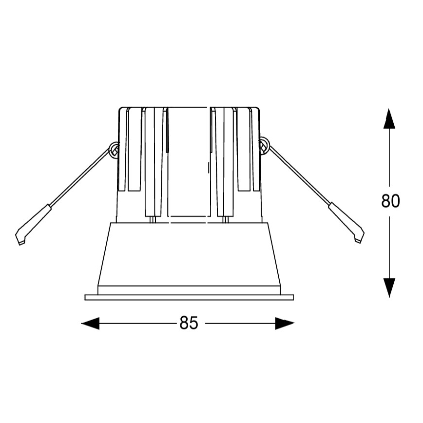 Ideal Lux - LED indbygningsspot GAME TRIM LED/11W/230V 3000K CRI 90 Ø 8,5 cm IP40 guld/hvid