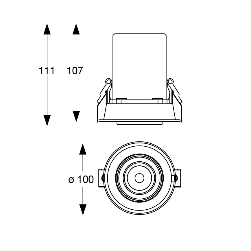 Ideal Lux - LED indbygningsspot NOVA LED/12W/230V 3000K CRI 90 Ø 10 cm hvid