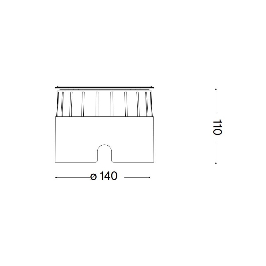 Ideal Lux - LED indkørselslampe FLOOR LED/12W/230V diameter 14 cm CRI 90 IP67 skinnende krom