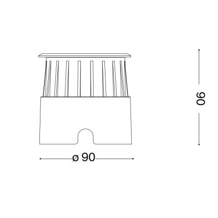 Ideal Lux - LED indkørselslampe FLOOR LED/3W/230V diameter 9 cm CRI 90 IP67 skinnende krom