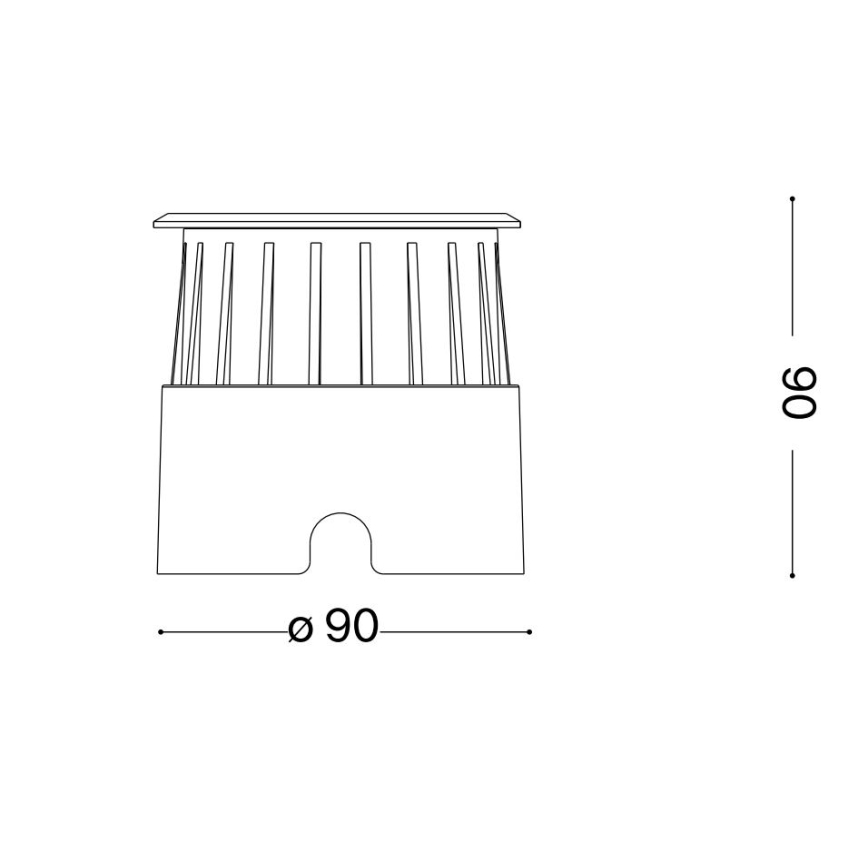 Ideal Lux - LED indkørselslampe FLOOR LED/3W/230V diameter 9 cm CRI 90 IP67 skinnende krom