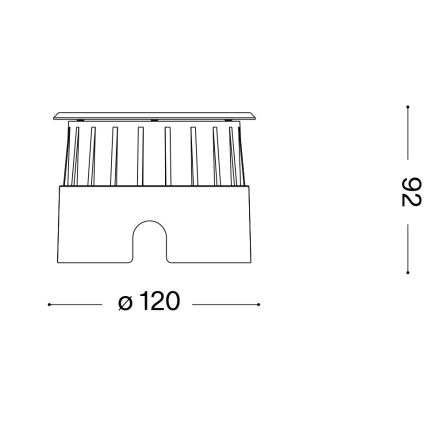 Ideal Lux - LED indkørselslampe FLOOR LED/6W/230V diameter 12 cm CRI 90 IP67 skinnende krom