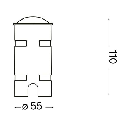 Ideal Lux - LED indkørselslampe ROCKET LED/2W/24V CRI 90 IP68 mat krom