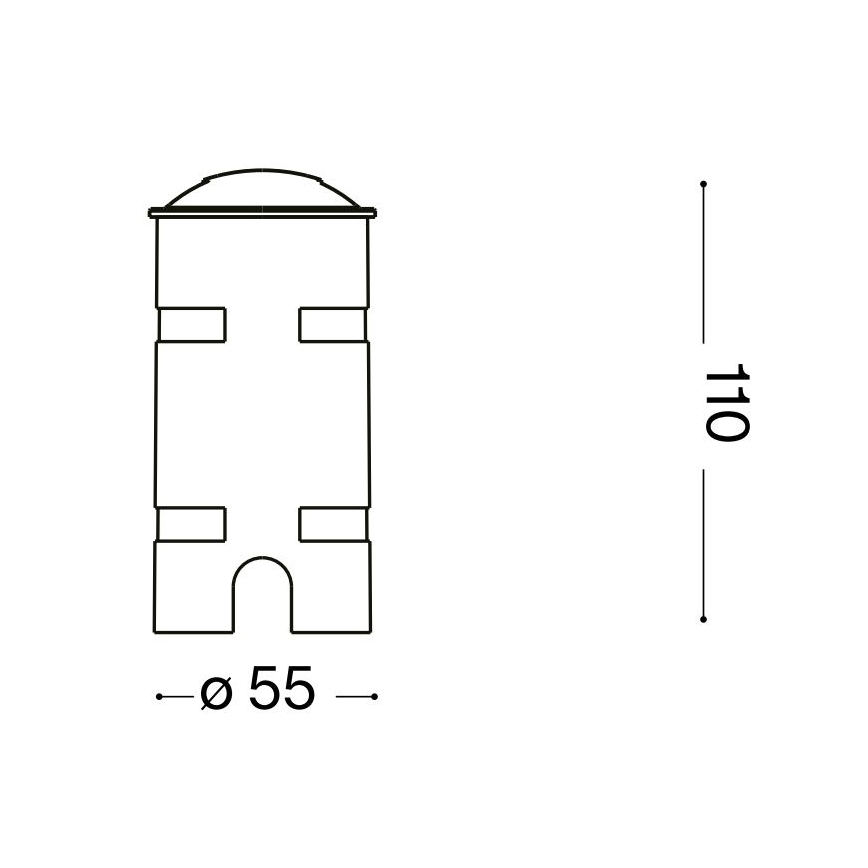 Ideal Lux - LED indkørselslampe ROCKET LED/2W/24V CRI 90 IP68 mat krom