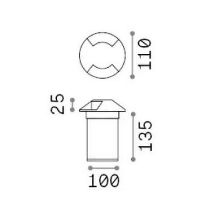 Ideal Lux - LED indkørselslampe ROCKET LED/3W/230V CRI 90 IP65 mat krom